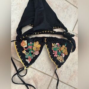 Anjuna Beachwear 2 Piece Swim Suit runway bathing suit bikini set crochet floral